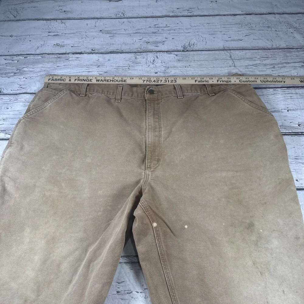 Carhartt B11 BRN Men's Loose Straight Original Fit Duck Dungarees Pants 50x30